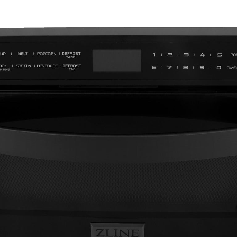 ZLINE Appliance Package - 48 in. Gas Range, Range Hood, Microwave Drawer in Black, 3KP-RGBRH48-MW