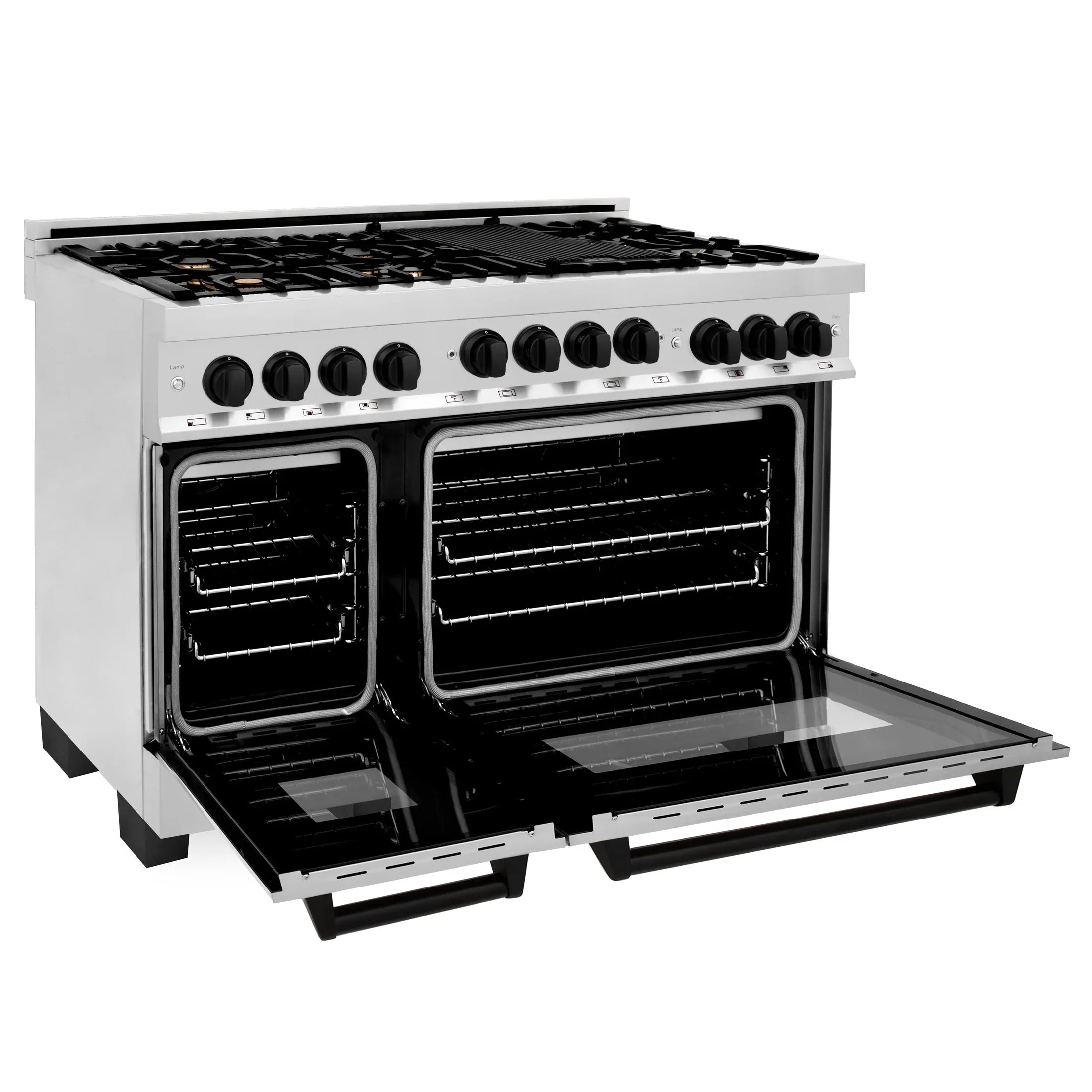 ZLINE Autograph Edition 48" 6.0 cu. ft. Range with Gas Stove and Gas Oven in DuraSnow Stainless Steel with Accents