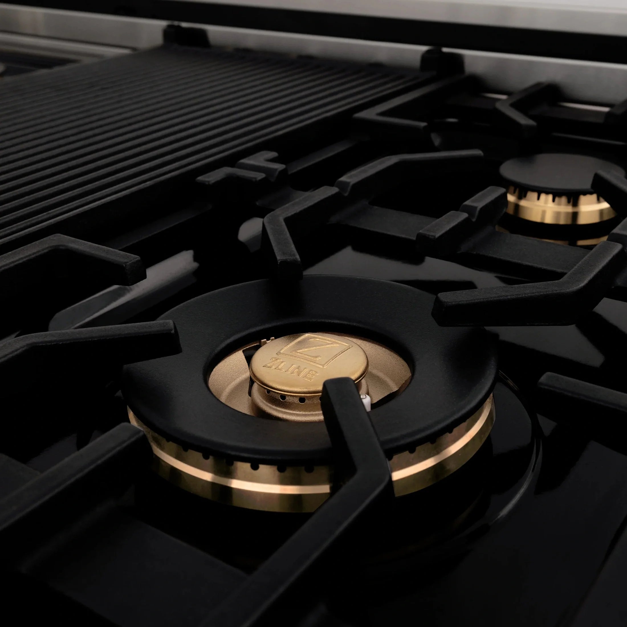 ZLINE Autograph Edition 48" 6.0 cu. ft. Range with Gas Stove and Gas Oven in DuraSnow Stainless Steel with Accents