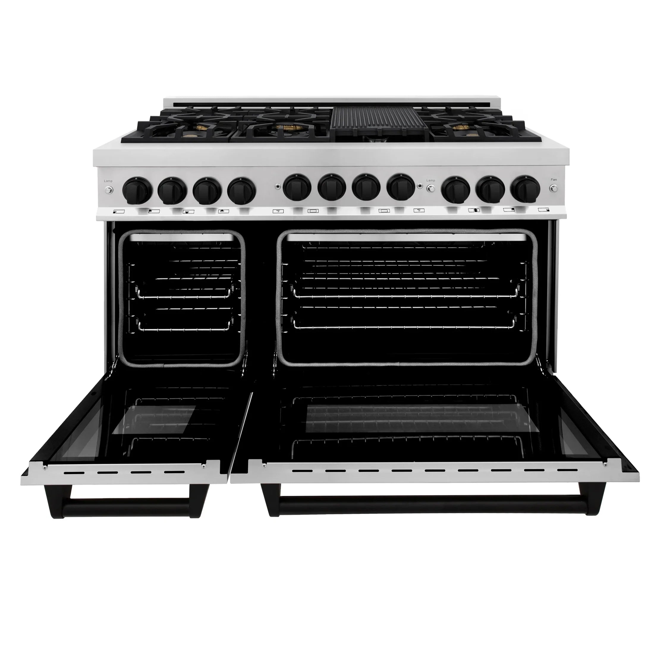 ZLINE Autograph Edition 48" 6.0 cu. ft. Range with Gas Stove and Gas Oven in DuraSnow Stainless Steel with Accents