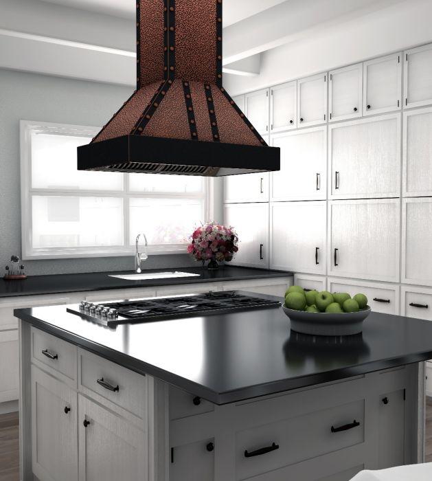 ZLINE Designer Series Copper Island Range Hood - 655i-EBBBB-36