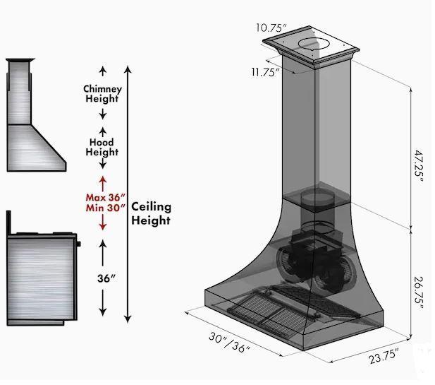 ZLINE Designer Series Oil-Rubbed Bronze Wall Range Hood