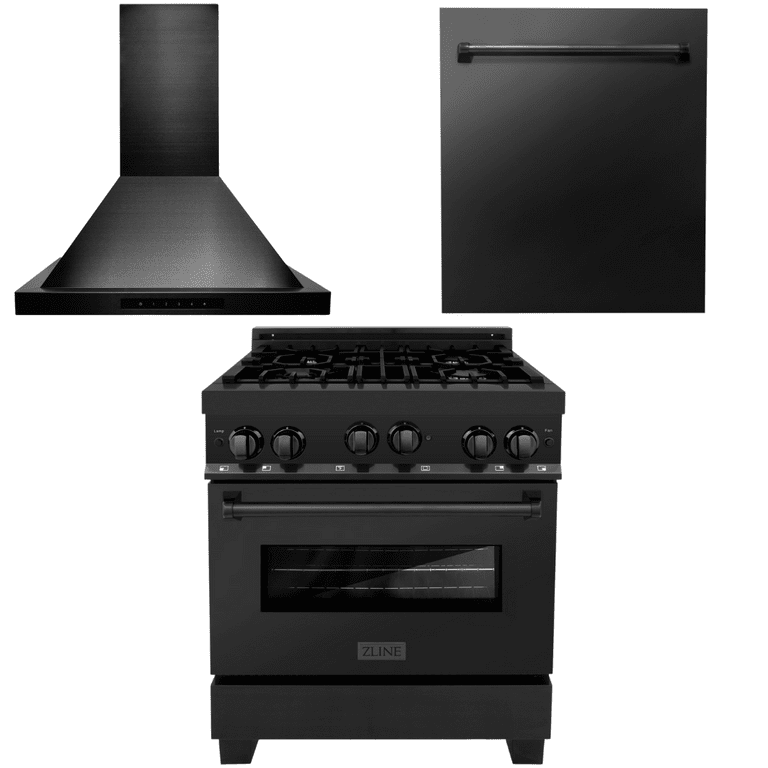 ZLINE Package - 30 in. Gas Range, Range Hood & Dishwasher Package, 3KP-RGBRH30-DW
