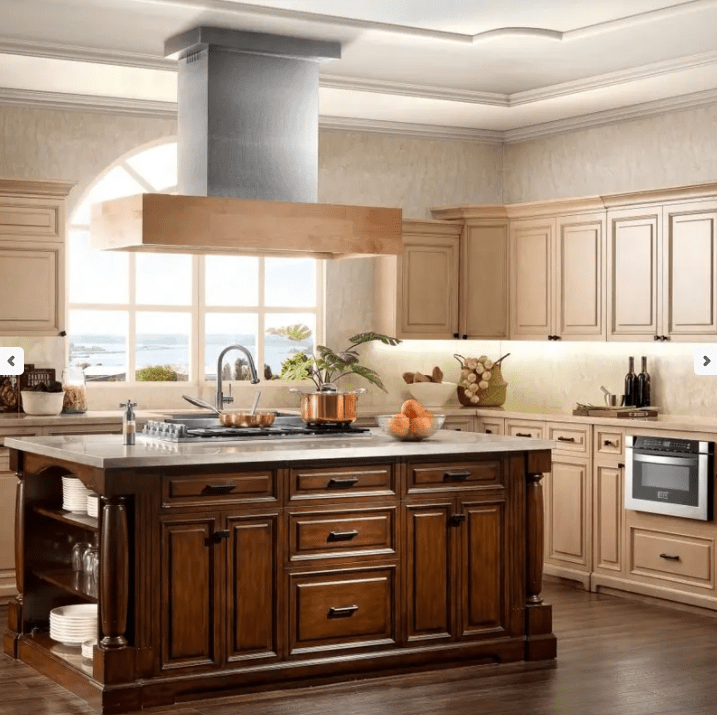 ZLINE Remote Blower Designer Series Wooden Island Mount Range Hood
