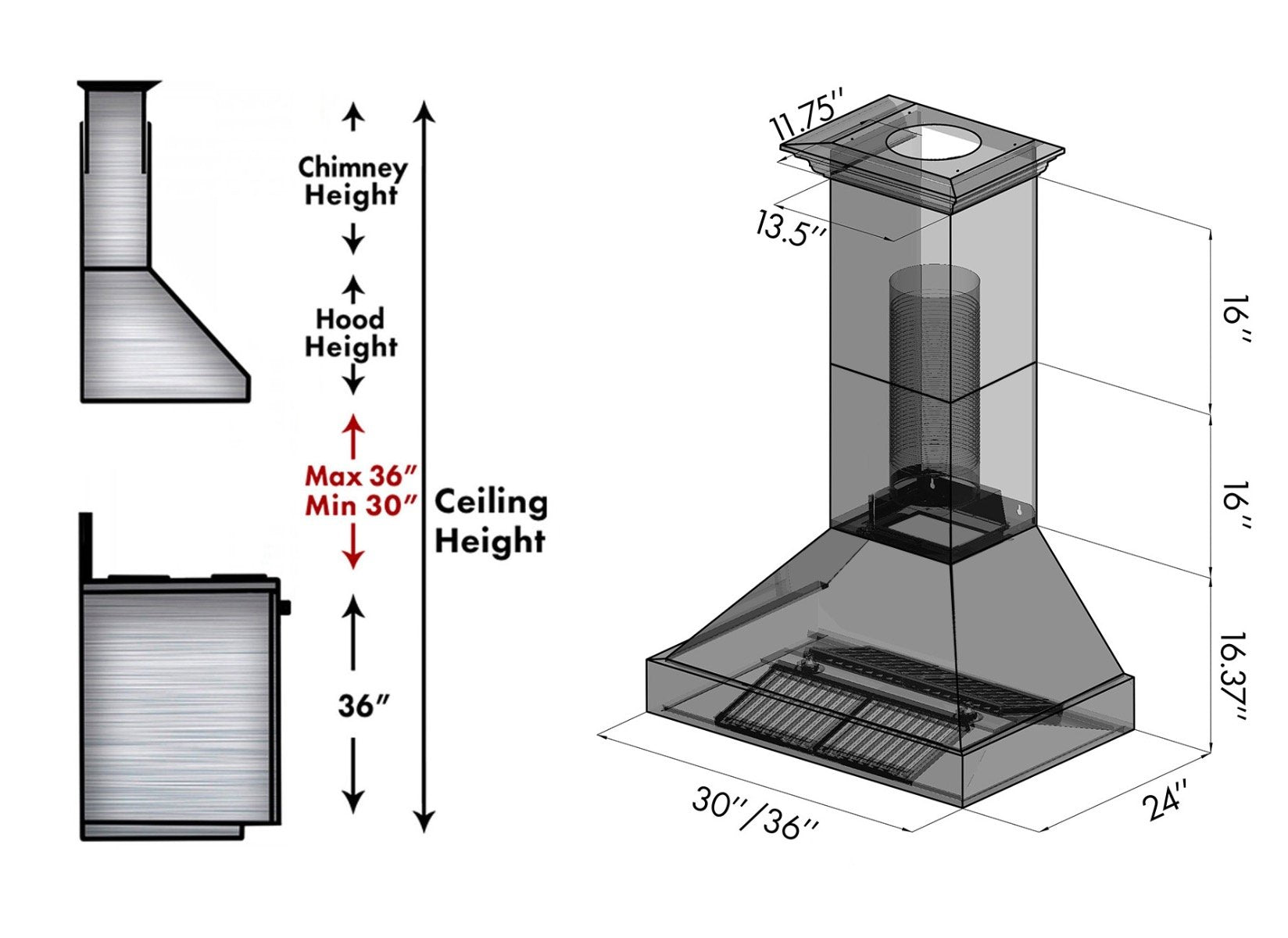ZLINE Remote Blower Wall Mount Range Hood - 655-RS-400